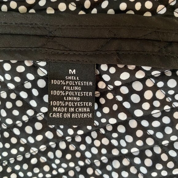 Briggs New York women's M black quilted long sleeve collared snap front jacket - Picture 10 of 11